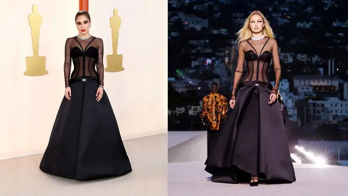 Lady Gaga dan Gigi Hadid