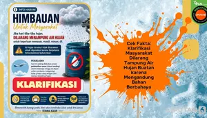 Cek Fakta: Klarifikasi Masyarakat Dilarang Tampung Air Hujan Buatan karena Mengandung Bahan Berbahaya