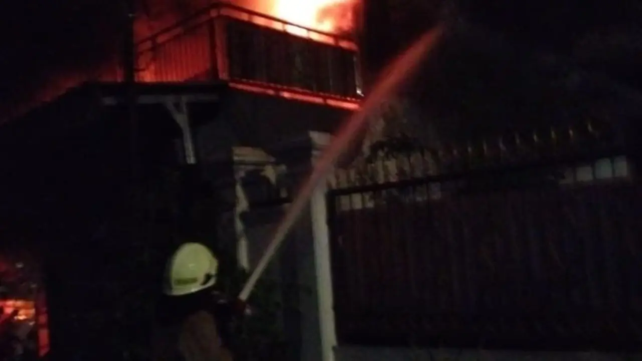 Kebakaran di rumah kos di Tebet. (Dok. Antara)