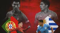 Piala Dunia 2022 - Portugal Vs Uruguay - Cristiano Ronaldo Vs Luis Suarez (Bola.com/Adreanus Titus)