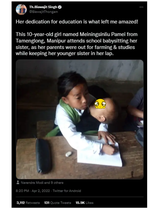 Viral Kisah Bocah SD Bawa dan Gendong Adik di Kelas, Bikin Terharu