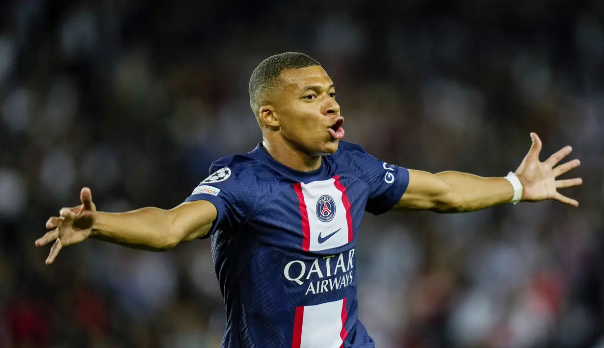 Paris Saint-Germain (PSG) sukses menjinakkan Juventus 2-1 pada matchday pertama Liga Champions 2022/2023 di Parc des Princes, Rabu (7/9/2022). (AP/Thibault Camus)