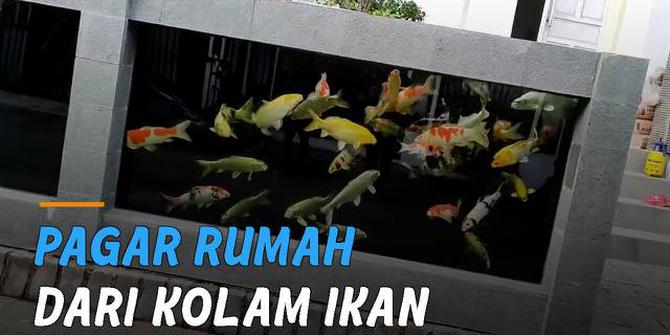 VIDEO: Lagi Ngetren dan Anti-mainstream, Kolam Ikan Dijadikan Pagar Rumah