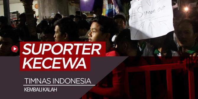 VIDEO: Ekspresi Kekecewaan Suporter Setelah Timnas Indonesia Kembali Kalah
