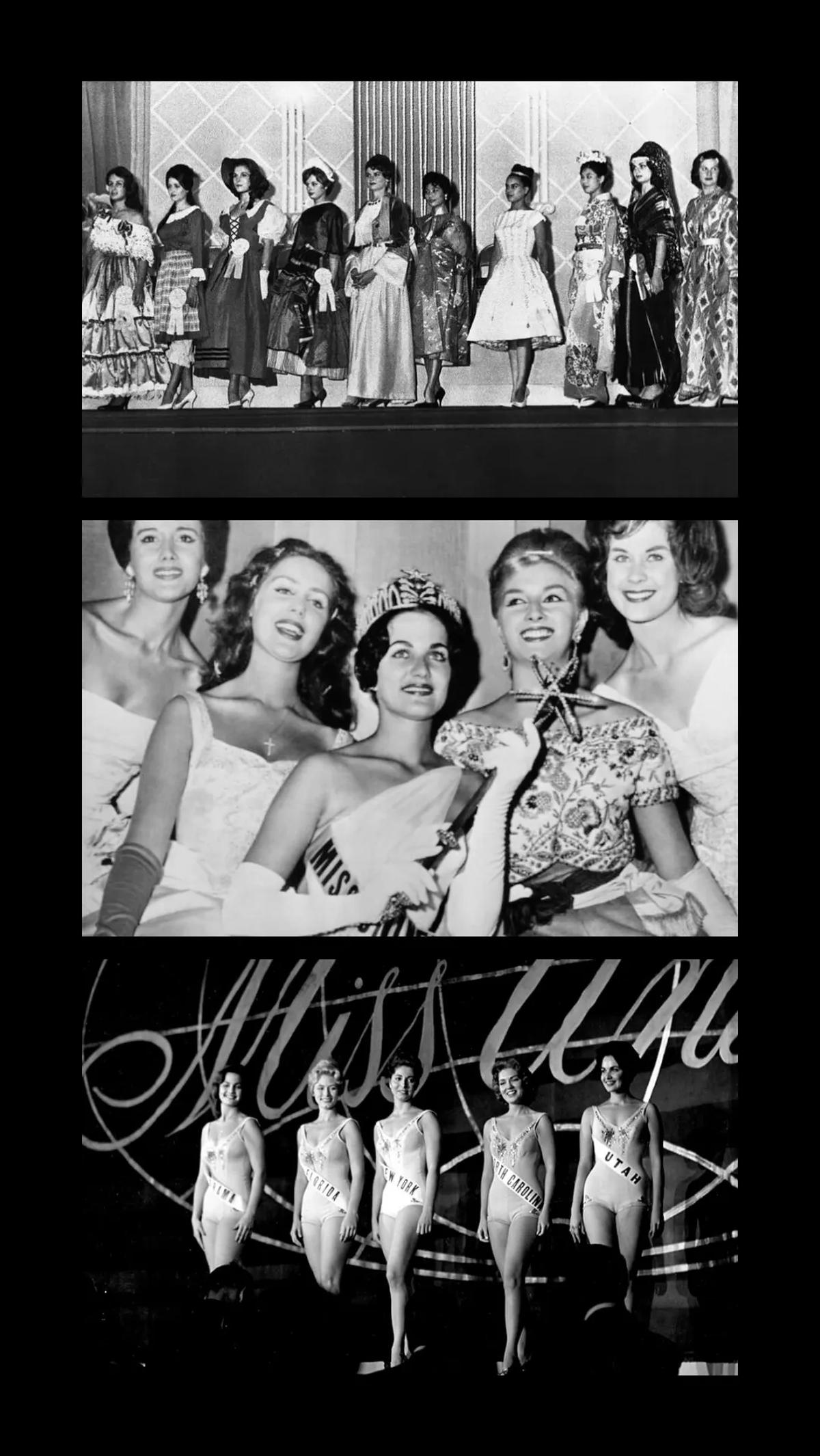 kontestan Miss Universe 1960 dan sang pemenang, Linda Bement