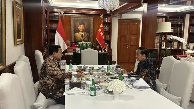 Presiden Republik Indonesia, Prabowo Subianto menjamu Presiden Republik Indonesia ke-7, Joko Widodo (Jokowi)