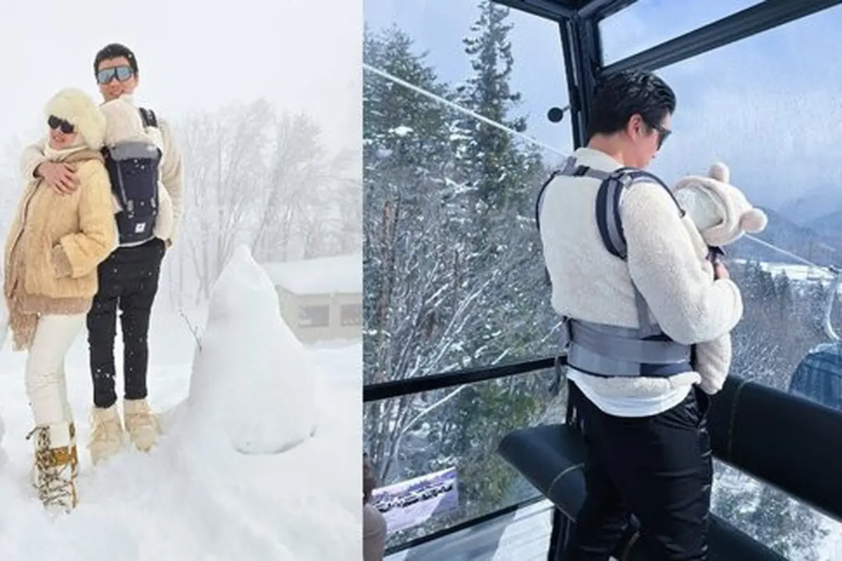Potret Reino Barrack Ikut Momong Baby R (credit: instagram/princessyahrini)