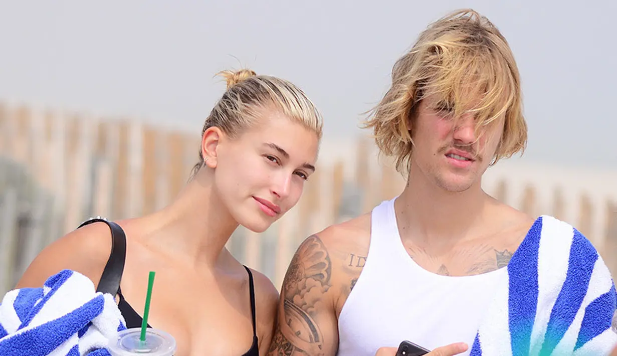 Baru saja balikan, kemesraan Justin Bieber dan Hailey Baldwin disaksikan dunia lewat video ciuman di New York. (splashnews/HollywoodLife)