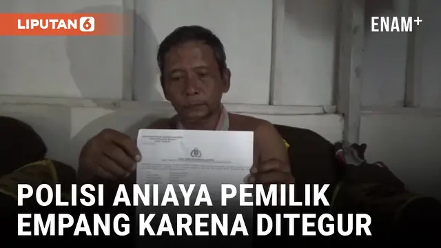 VIDEO: Ditegur saat Mancing, Anggota Polisi Aniaya Pemilik Empang