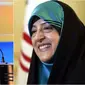 Menteri Perhubungan, Budi Karya dan Wakil Presiden Iran, Mesoumeh Ebtekar (Sumber: Liputan6.com)