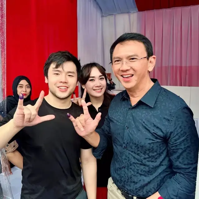 Keluarga Ahok saat coblosan