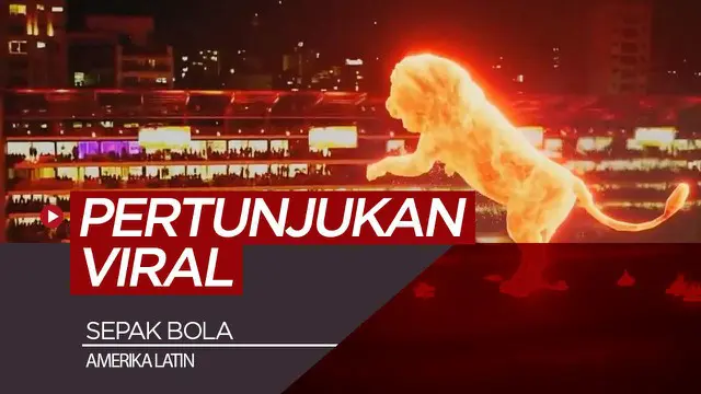 Berita video 3 momen viral dari sepak bola Amerika latin yaitu pertunjukan singa api hingga pasukan dari film Star Wars.