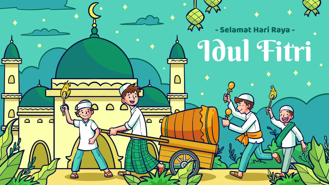 Ilustrasi takbiran keliling