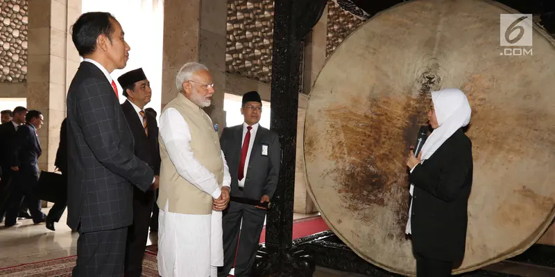 Presiden Jokowi dan PM India Kunjungi Masjid Istiqlal