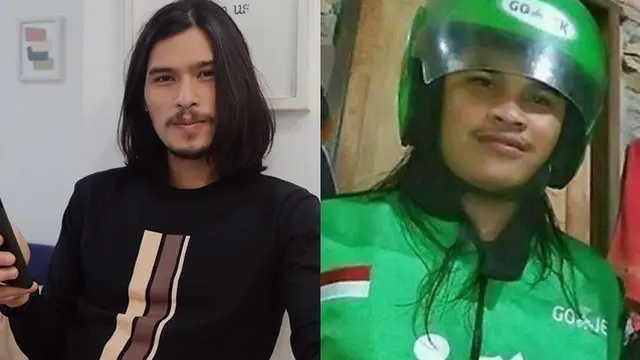 7 Potret Ojek Online yang Mirip Artis, Bak Pinang Dibelah Dua