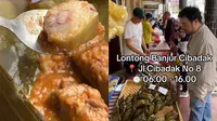 Lontong Banyur Cibadak yang terkenal di Bandung. (Dok: TikTok&nbsp;@christjulianto)