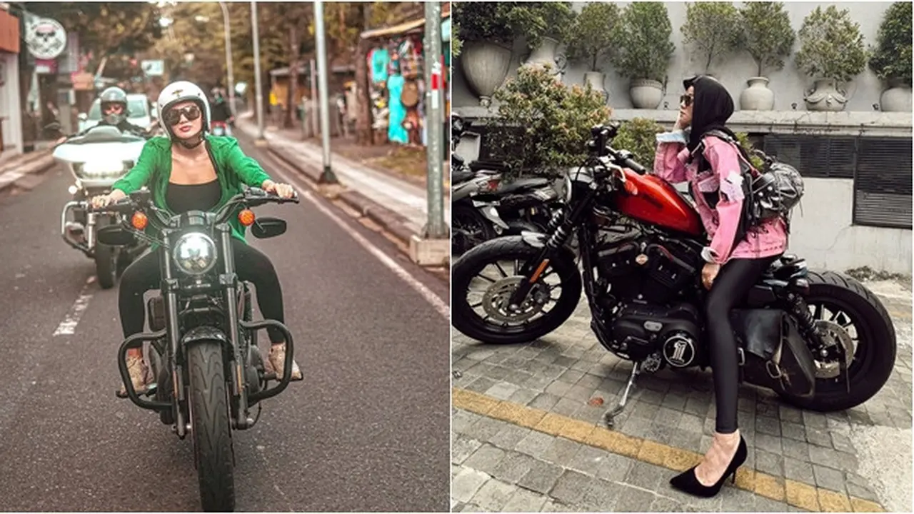 6 Potret Gaya Seleb Wanita saat Naik Moge, Olla Ramlan Curi Perhatian