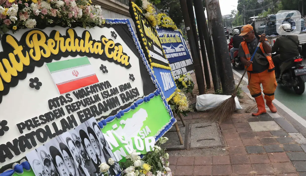 Pemimpin Tertinggi Iran, Ayatollah Ali Khamenei (85), pada Senin (20/5) mengumumkan perkabungan selama hari 5 ke depan. (Liputan6.com/Herman Zakharia)