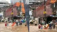 Viral Bocah Asik Main Perosotan Saat Banjir, Bukti Orang Indonesia Kelewat Santuy