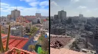 Beda penampakan sebelum dan sesudah Palestina dibombardir (Sumber: Instagram/abouthetic)