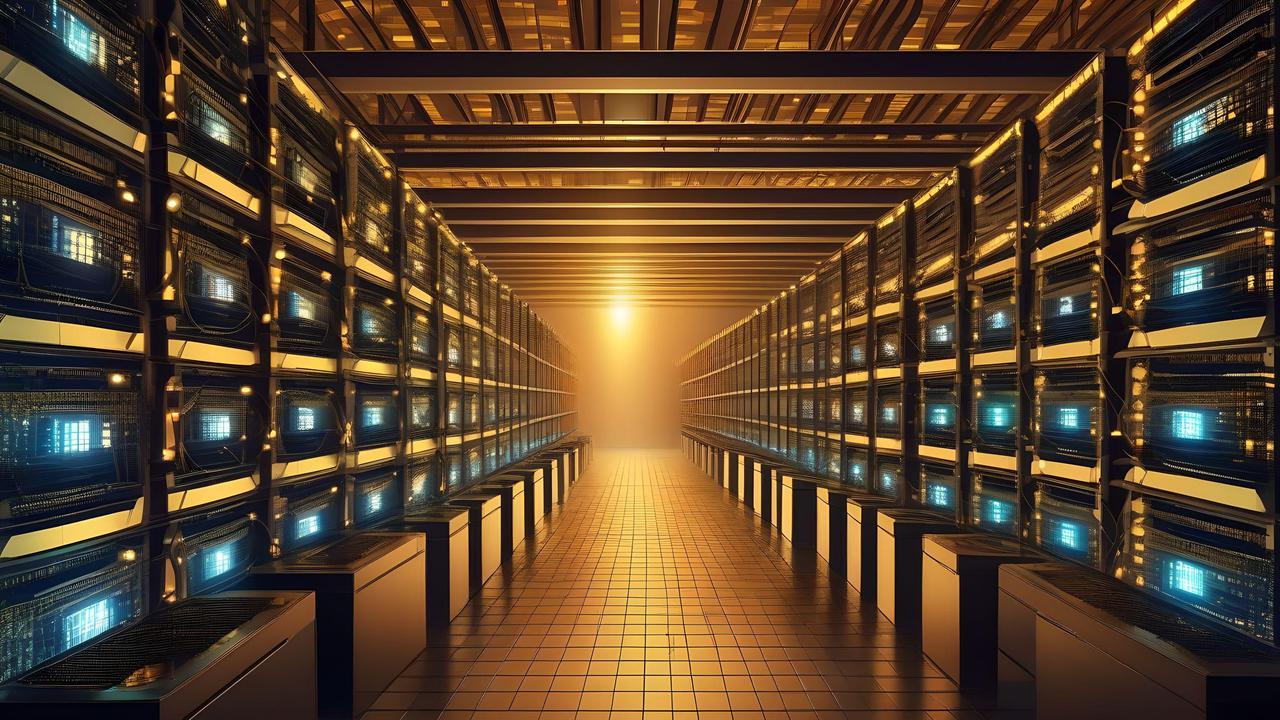 Ilustrasi tambang Kripto. (Foto By AI)