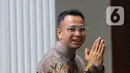 Raffi Ahmad memilih bungkam ketika ditanya terkait posisi yang akan ditempatinya kelak. (Liputan6.com/Angga Yuniar)