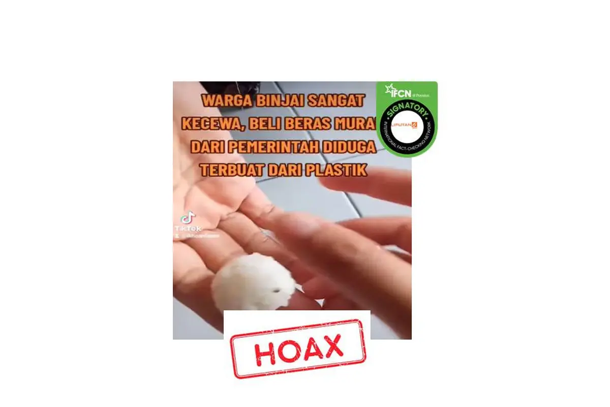 Cek fakta beras plastik Binjai