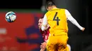 Tiga gol kemenangan Republik Ceko masing-masing dicetak D. Doudera (14'), T. Chory (72'), dan  T. Soucek (89'). (AP Photo/Petr David Josek)