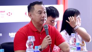 Kepala Bidang Pembinaan dan Prestasi PBSI, Eng Hian, dalam konferensi pers Indonesia Masters 2026 di Jakarta, Senin (19/1/2026). (PBSI)