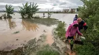 Badai Enawo di Madagaskar menyebabkan banjir. (AP)