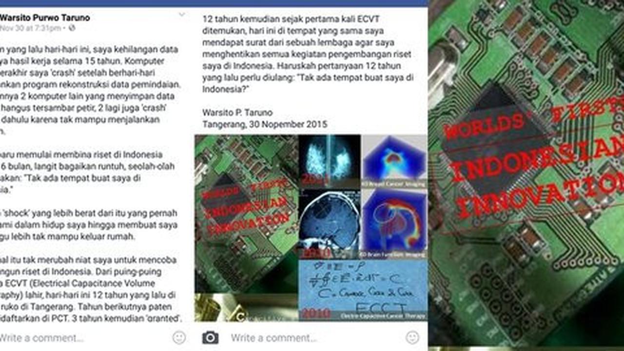 Penemu alat penyembuh kanker asli Indonesia diteror sebuah lembaga