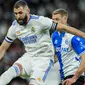 Sementara Real Madrid kembali diperkuat Karim Benzema saat menjamu Alaves, Sabtu (19/2/2022), setelah absen di dua laga terakhir akibat cedera harmstring. (AP/Manu Fernandez)