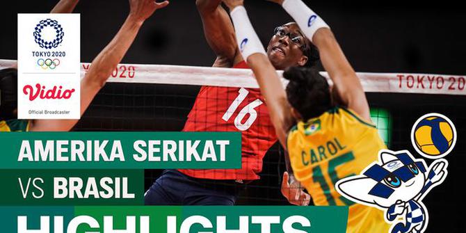 VIDEO: Laga Seru Final Voli Putri Olimpiade Tokyo 2020, Amerika Serikat Vs Brasil