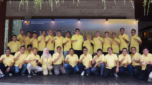 Menteri Koordinator Bidang Perekonomian Airlangga Hartarto memimpin Leaders’ Offsite Meeting (LOM) di Denpasar, Bali, Sabtu (4/2/2023). (Dok Kemenko Perekonomian)