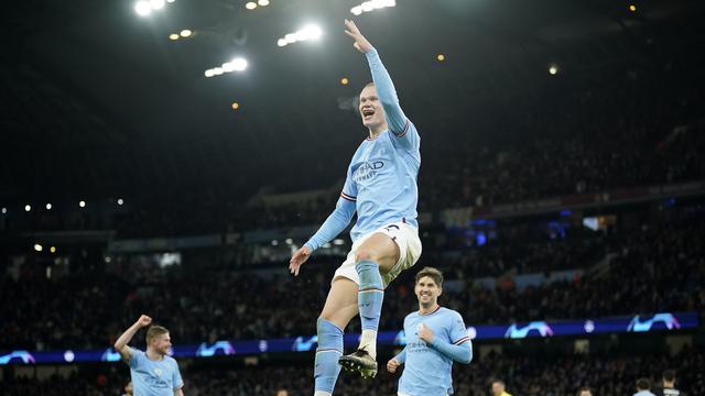 Foto: Erling Haaland Tak Terbendung, Cetak 5 Gol dan Bawa Manchester City Lolos ke Babak Perempat Final Liga Champions
