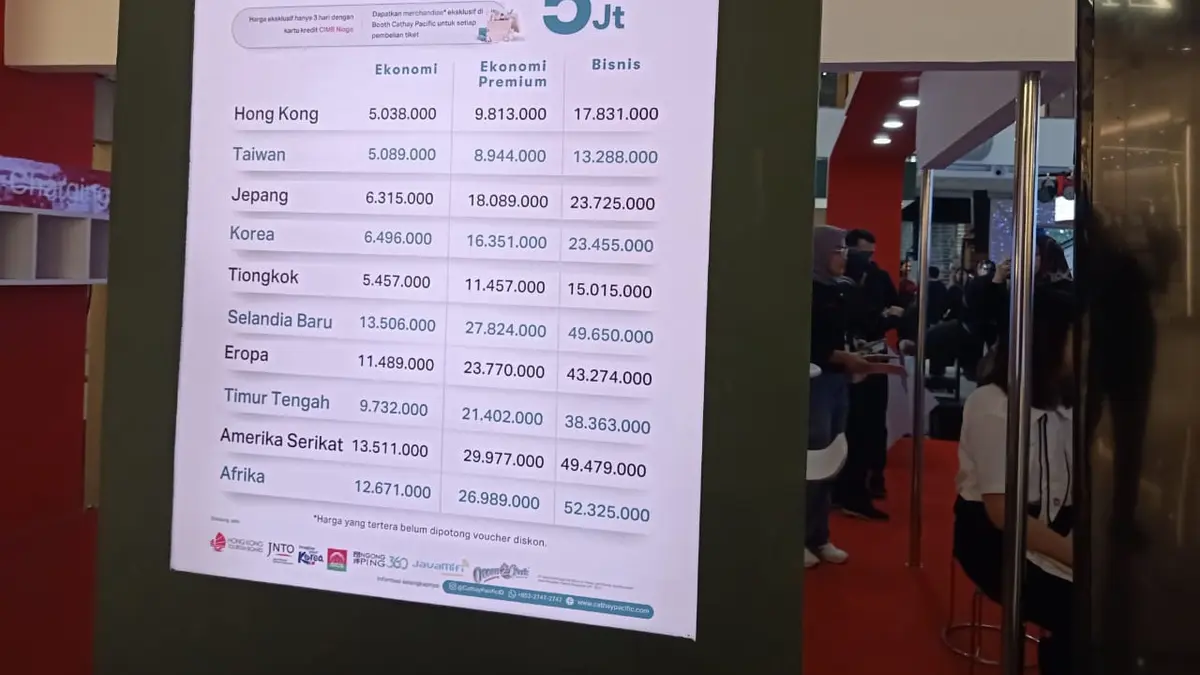 Berburu Tiket Pesawat di Cathay Pasific Travel Fair, Terbang ke Hong Kong  Mulai dari Rp5 Jutaan - Lifestyle Liputan6.com
