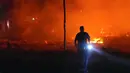 Kantor berita resmi National News Agency (NNA) mengatakan “pesawat tempur Israel ... melakukan serangan yang menargetkan pusat pasar” di Nabatiyeh. (Abbas FAKIH/AFP)