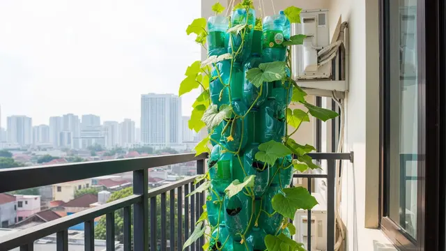 Ide Kebun Timun Vertikal dari Galon Bekas yang Cocok untuk Halaman Sempit