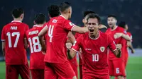 Pemain Timnas Indonesia, Egy Maulana Vikri, melakukan selebrasi setelah mencetak gol ke gawang Vietnam dalam laga Grup F Kualifikasi Piala Dunia 2026 zona Asia di Stadion Utama Gelora Bung Karno (SUGBK) Senayan, Jakarta, Kamis (21/3/2024). (Bola.com/Bagaskara Lazuardi)