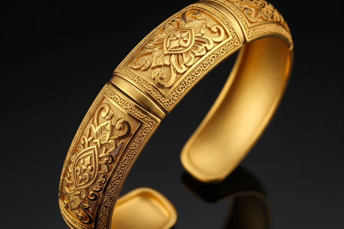 Model Gelang Emas Ukir yang Cocok Jadi Tabungan Emas