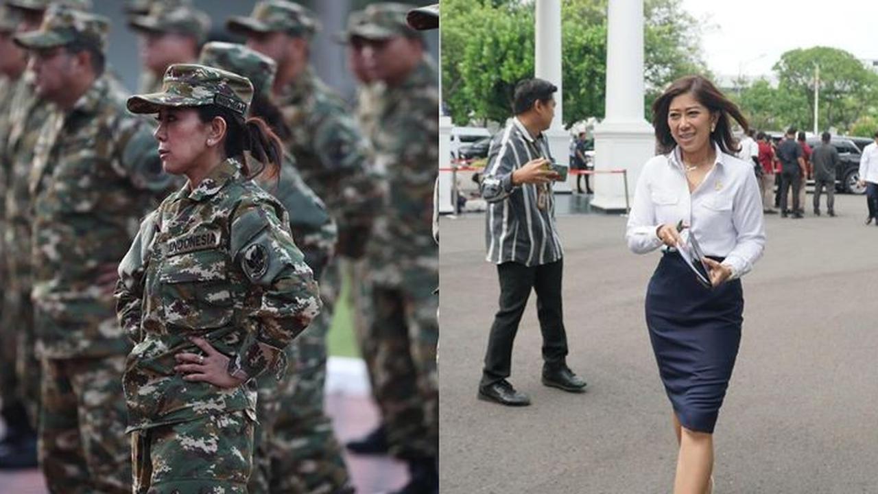 Penampilan Cantik Menteri Meutya Pakai Loreng Hingga Berkemeja Putih Saat Rapat dengan Prabowo
