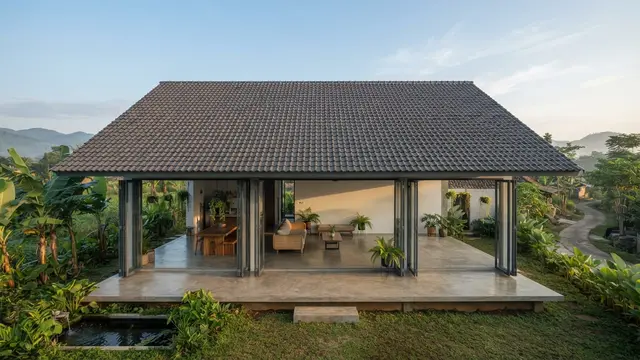 Desain Rumah Kampung Atap Pelana Menghadap Timur Agar Tidak Panas