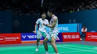 Ganda putra Indonesia Fajar Alfian/Muhammad Shohibul Fikri&nbsp;lolos ke final China Open 2025&nbsp;setelah menumbangkan pasangan tuan rumah Liang Wei Keng/Wang Chang 21-19 dan 21-17 di Olympic Sports Center Gymnasium, Changzhou, Sabtu (26/7). (foto: PBSI)