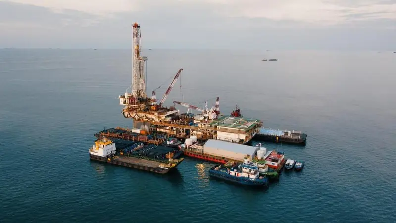 PT Pertamina Hulu Mahakam (PHM), mulai melakukan pemboran sumur eksplorasi TDE C-1X di utara Lapangan Tunu, lepas pantai Delta Mahakam, Kabupaten Kutai Kartanegara, Kalimantan Timur. (Dok Pertamina)