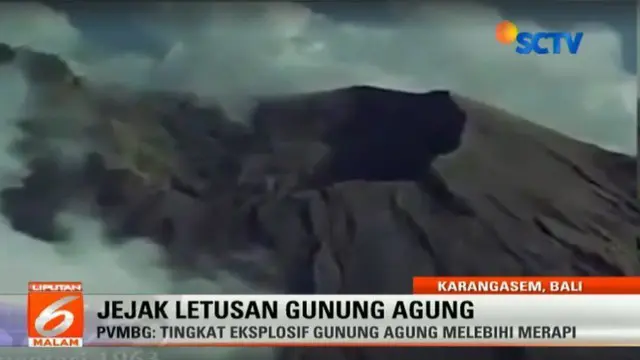 Aktivitas Gunung Agung di Kabupaten Karangasem, Bali, meningkat sejak 18 September 2017.