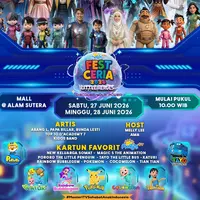 Semakaran edisi ke 5 MentariTV Fest Ceria 2026 di Musim Liburan Sekolah dengan kehadiran  karakter favorit New Keluarga Somat, Magic5 Animation, Pororo, hingga event keluarga: MentariTV Family Run. / Foto: MentariTV.