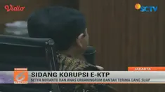 Anas & Novanto hadir dalam sidang kasus dugaan korupsi e-KTP. Keduanya membantah menerima uang suap
