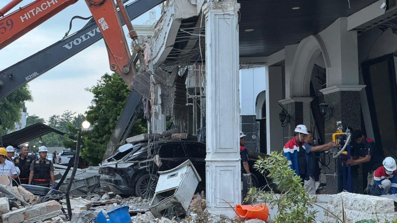 Rumah di Grand Polonia Medan lokasi ledakan pipa gas