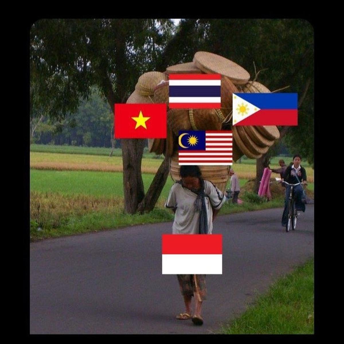 Meme kemenangan Timnas Indonesia vs Arab Saudi