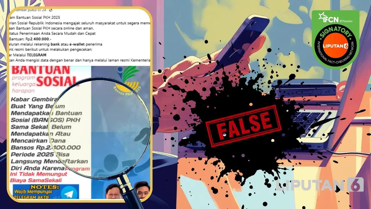 Tangkapan layar  klaim link untuk cek status penerima PKH 2025